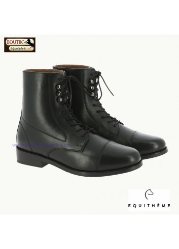 Boots EQUITHEME Origin à lacets - noir