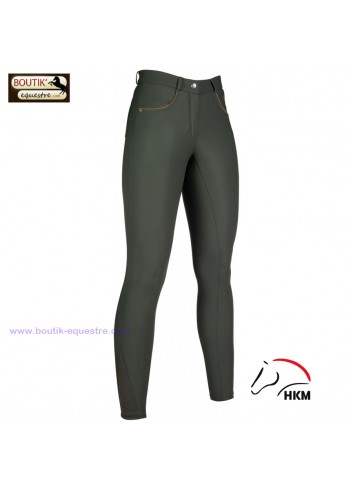 Pantalon HKM Beagle Fond 1/1 silicone - vert